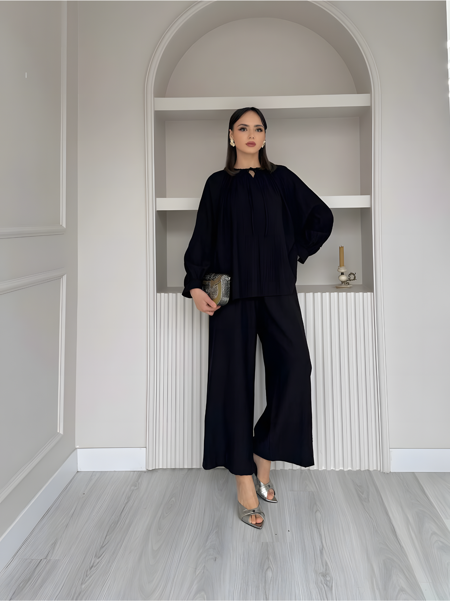 Sleek Black Alis Co‑ord Set