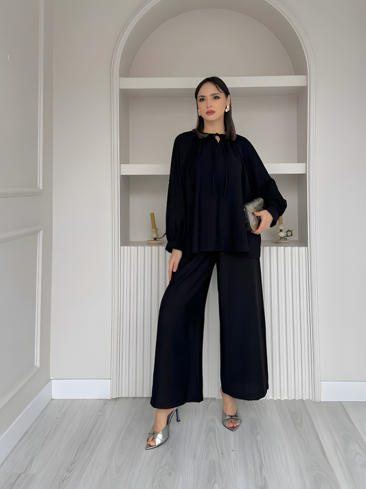 Sleek Black Alis Co‑ord Set