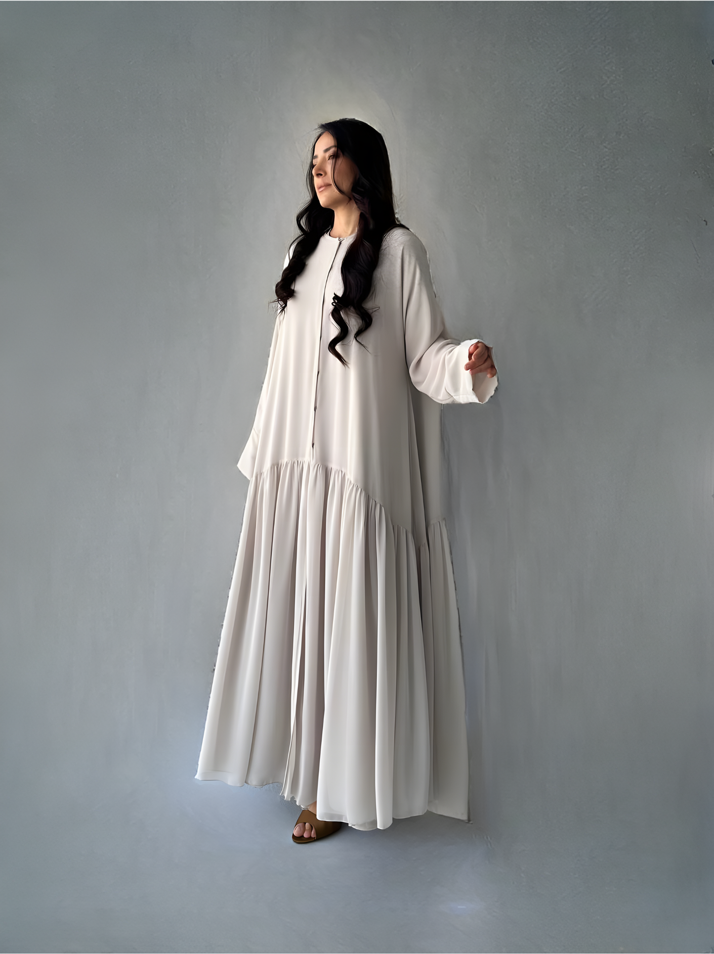Effortless Elegance Chiffon Grayish Beige