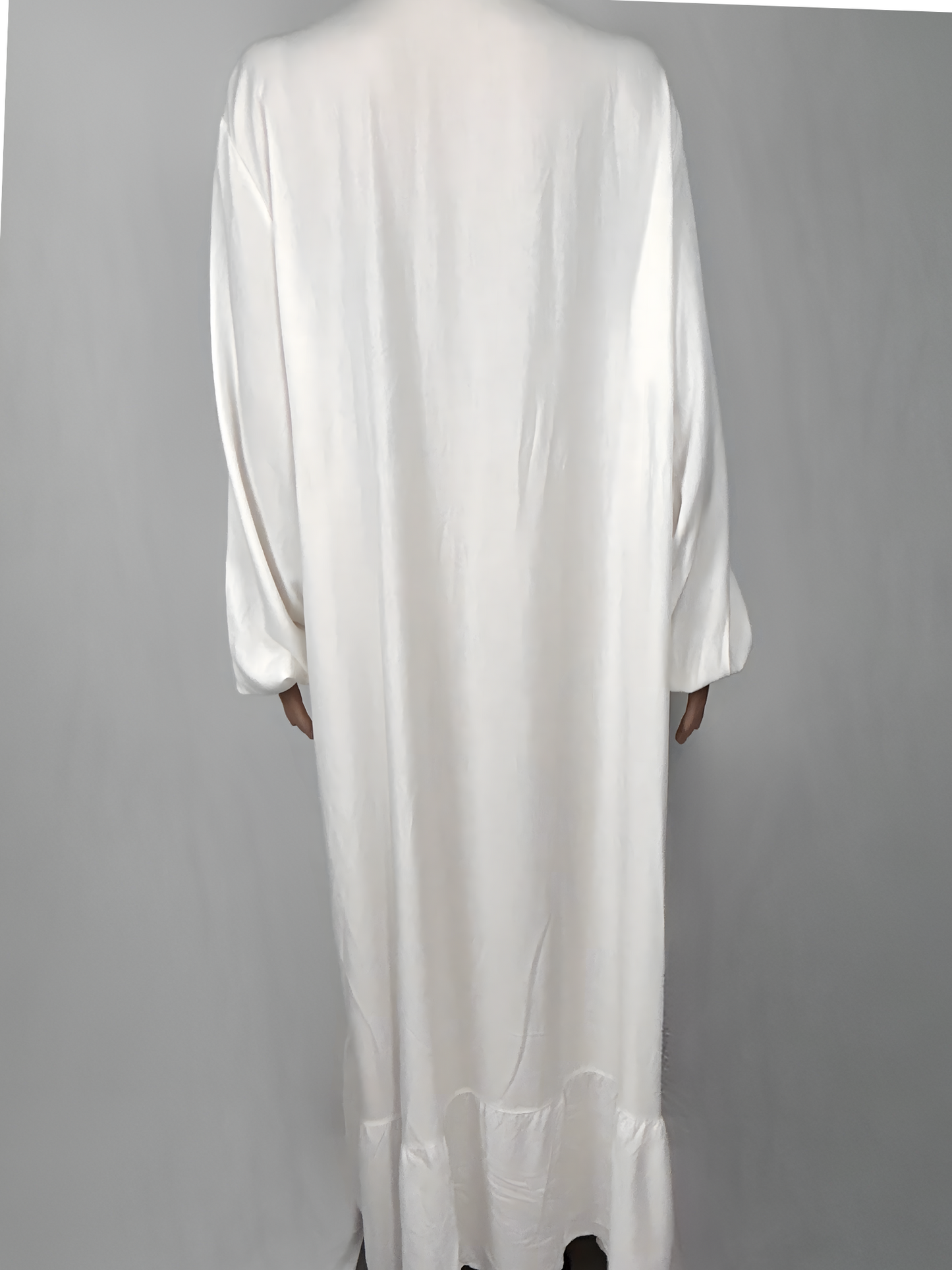 Classic White Embroidered Long Dress